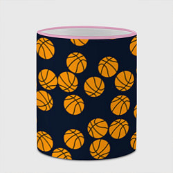 Кружка 3D Баскетбольные мячи, цвет: 3D-розовый кант — фото 2