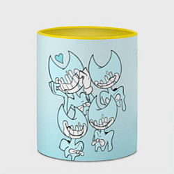 Кружка 3D Bendy And The Ink Machine, цвет: 3D-белый + желтый — фото 2