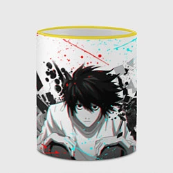 Кружка 3D DEATH NOTE ТЕТРАДЬ СМЕРТИ, цвет: 3D-желтый кант — фото 2