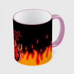 Кружка 3D Cannibal Corpse Труп Каннибала Z, цвет: 3D-розовый кант