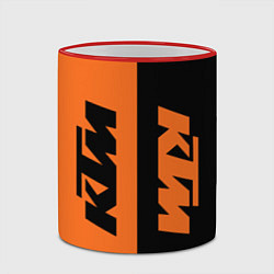 Кружка 3D KTM КТМ Z, цвет: 3D-красный кант — фото 2