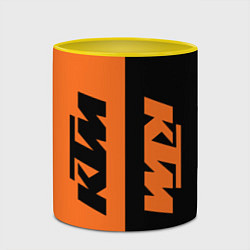 Кружка 3D KTM КТМ Z, цвет: 3D-белый + желтый — фото 2
