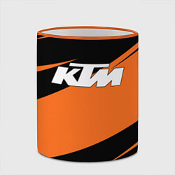 Кружка 3D KTM КТМ, цвет: 3D-оранжевый кант — фото 2