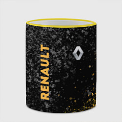 Кружка 3D Renault Брызги, цвет: 3D-желтый кант — фото 2