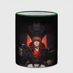 Кружка 3D DEATH NOTE ТЕТРАДЬ СМЕРТИ, цвет: 3D-зеленый кант — фото 2