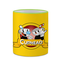 Кружка 3D CUPHEAD КАПХЕД, цвет: 3D-светло-зеленый кант — фото 2