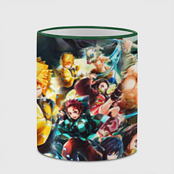 Кружка 3D КЛИНОК РАССЕКАЮЩИЙ ДЕМОНОВ ПЕРСОНАЖИ, цвет: 3D-зеленый кант — фото 2