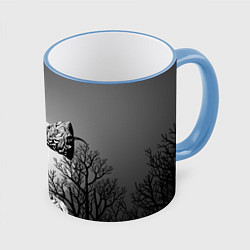 Кружка 3D СИРЕНОГОЛОВЫЙ, цвет: 3D-небесно-голубой кант