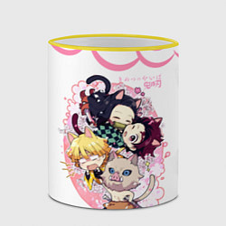 Кружка 3D Клинок, рассекающий демонов ПЕРСОНАЖИ, цвет: 3D-желтый кант — фото 2