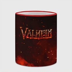 Кружка 3D Valheim огненный лого, цвет: 3D-красный кант — фото 2