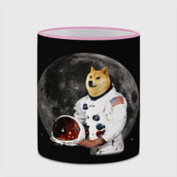 Кружка 3D Доги Космонавт, цвет: 3D-розовый кант — фото 2