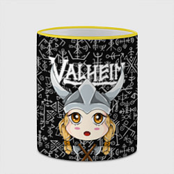 Кружка 3D Valheim Girl, цвет: 3D-желтый кант — фото 2