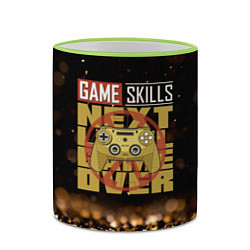 Кружка 3D Next game over game skills, цвет: 3D-светло-зеленый кант — фото 2