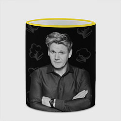 Кружка 3D ГОРДОН РАМЗИ Gordon Ramsay, цвет: 3D-желтый кант — фото 2
