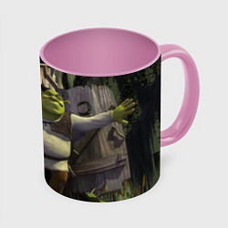 Кружка 3D Shrek: Somebody Once Told Me, цвет: 3D-белый + розовый