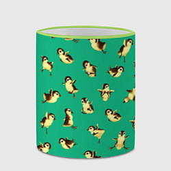 Кружка 3D Цыплята, цвет: 3D-светло-зеленый кант — фото 2