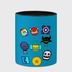 Кружка 3D Geometry Dash: Icons, цвет: 3D-белый + черный — фото 2