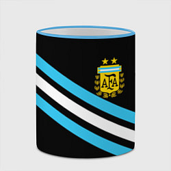 Кружка 3D Сборная Аргентины, цвет: 3D-небесно-голубой кант — фото 2