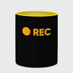 Кружка 3D REC, цвет: 3D-белый + желтый — фото 2