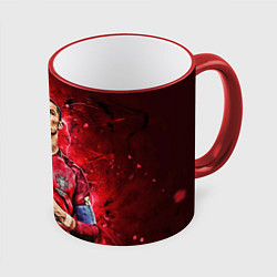 Кружка 3D Cristiano Ronaldo Portugal, цвет: 3D-красный кант