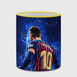 Кружка 3D Leo Messi Лео Месси 10, цвет: 3D-желтый кант — фото 2