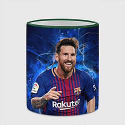 Кружка 3D Лионель Месси Барселона 10, цвет: 3D-зеленый кант — фото 2