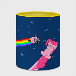 Кружка 3D Nyan cat x Pony, цвет: 3D-белый + желтый — фото 2