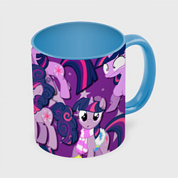 Кружка 3D Twilight Sparkle, цвет: 3D-белый + небесно-голубой