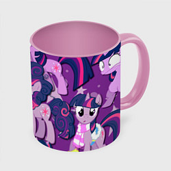 Кружка 3D Twilight Sparkle, цвет: 3D-белый + розовый