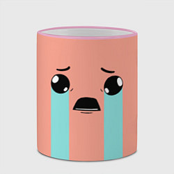 Кружка 3D Crying Isaac, цвет: 3D-розовый кант — фото 2