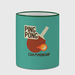 Кружка 3D Ping-pong, цвет: 3D-зеленый кант — фото 2