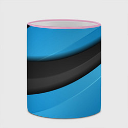 Кружка 3D Blue Sport Style, цвет: 3D-розовый кант — фото 2