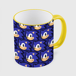 Кружка 3D Sonic pattern, цвет: 3D-желтый кант