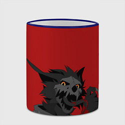 Кружка 3D Демон и кровь, цвет: 3D-синий кант — фото 2