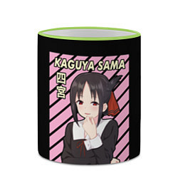 Кружка 3D Госпожа Кагуя Kaguya Sama, цвет: 3D-светло-зеленый кант — фото 2