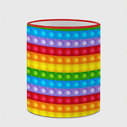 Кружка 3D Pop It, цвет: 3D-красный кант — фото 2