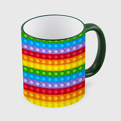 Кружка 3D Pop It, цвет: 3D-зеленый кант