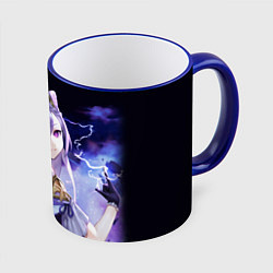 Кружка 3D КЭ ЦИН - Genshin Impact, цвет: 3D-синий кант