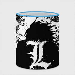 Кружка 3D Death Note брызги краски, цвет: 3D-небесно-голубой кант — фото 2