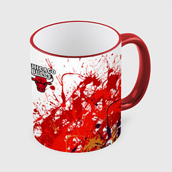 Кружка 3D CHICAGO BULLS 9, цвет: 3D-красный кант