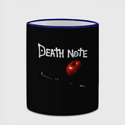 Кружка 3D Death Note яблоко и ручка, цвет: 3D-синий кант — фото 2