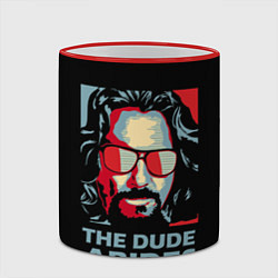 Кружка 3D The Dude Abides Лебовски, цвет: 3D-красный кант — фото 2