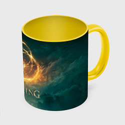 Кружка 3D Elden Ring key art, цвет: 3D-белый + желтый