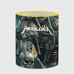 Кружка 3D Metallica Metal Skull, цвет: 3D-желтый кант — фото 2