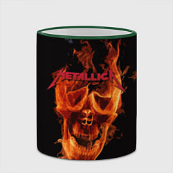 Кружка 3D Metallica Flame, цвет: 3D-зеленый кант — фото 2