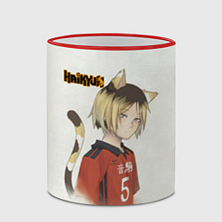 Кружка 3D Кенма Козуме Haikyuu!!, цвет: 3D-красный кант — фото 2