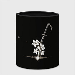 Кружка 3D Nier - Sword and Flowers, цвет: 3D-белый + черный — фото 2