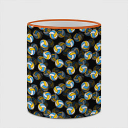 Кружка 3D Волейбол, цвет: 3D-оранжевый кант — фото 2