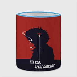 Кружка 3D Cowboy Bebop - Spike, цвет: 3D-небесно-голубой кант — фото 2