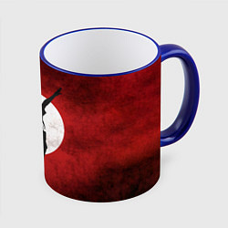 Кружка 3D Шоё Хината прыжок Haikyu!!, цвет: 3D-синий кант